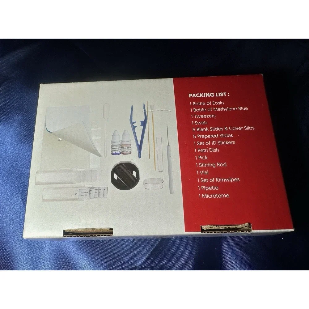 AmScope M50 Style Student Compound Microscope (40X - 1000X Mag) Slide Kit/manual